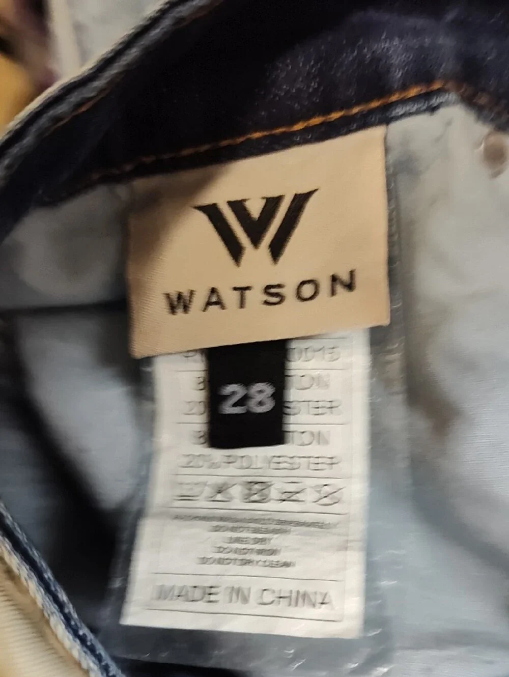 NWT WATSON Men’s Two-Tone Splatter Graphic Jeans Size 28